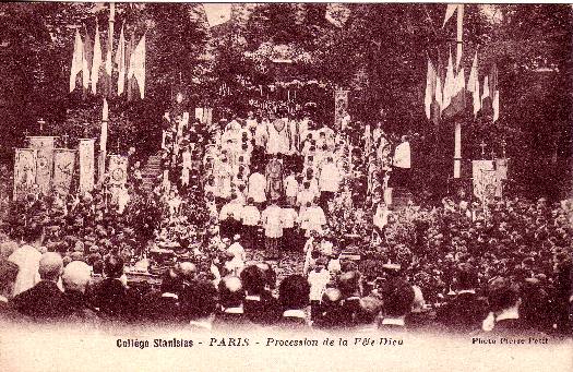 Procession of Corpus Christi at Coll&egrave;ge Stanislas