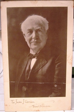 Foto de Edison autografiada - cortesía de William Risconsin